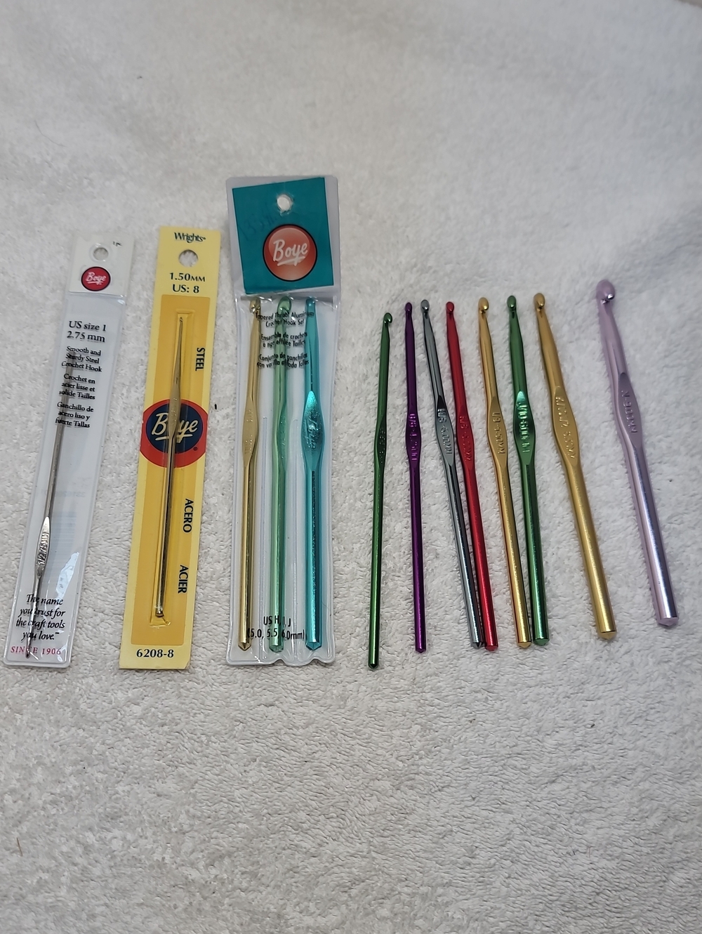 Metallic Crochet Hook Set of 13 - Multicolor